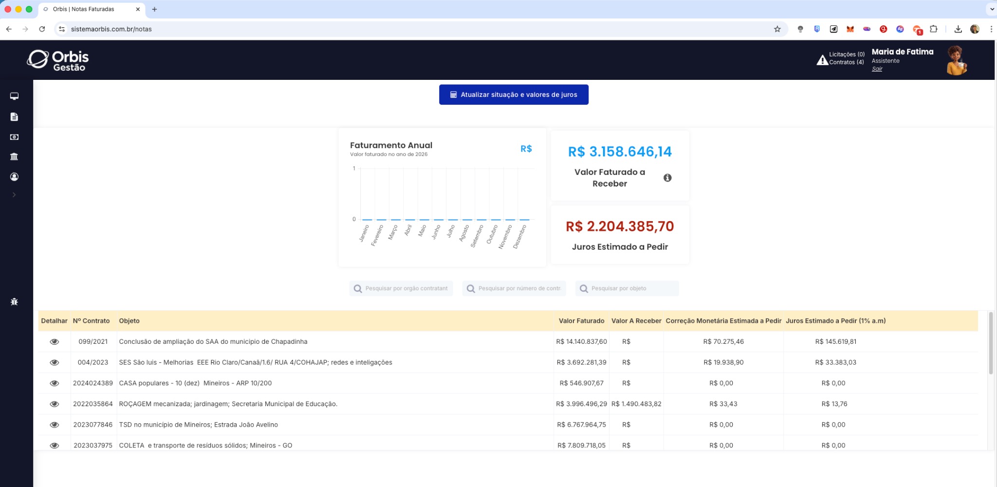 Módulo de Cobrança e Juros