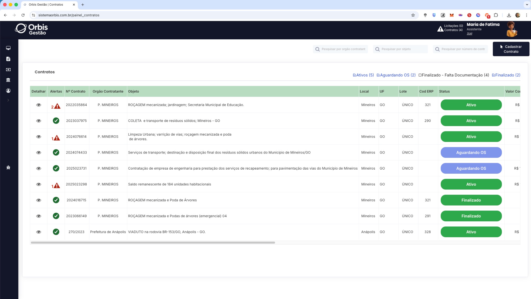 Módulo de Gestão de Contratos